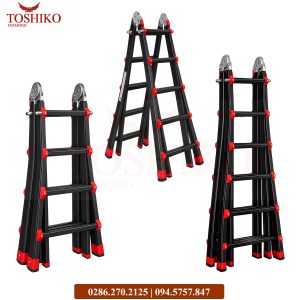 Alternative view of Thang nhôm rút lồng 4 bậc Toshiko L4 đen