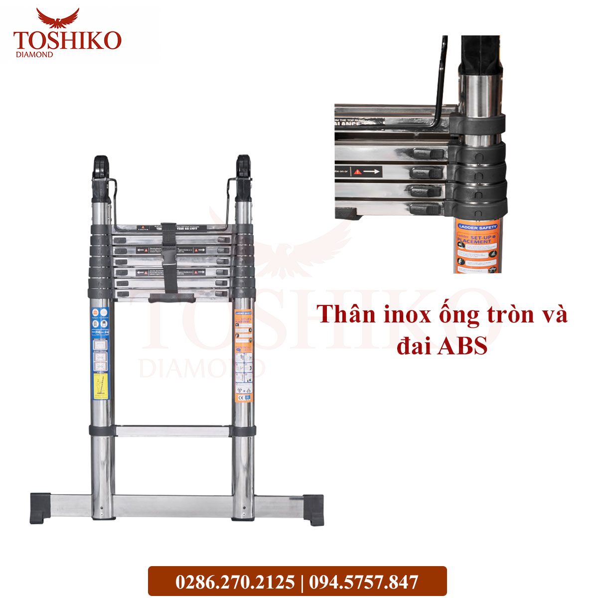 Thang Inox rút đôi Toshiko 38AI - Ảnh 8