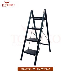 Thang ghế Thép Toshiko 4 bậc TSK-4S Đen